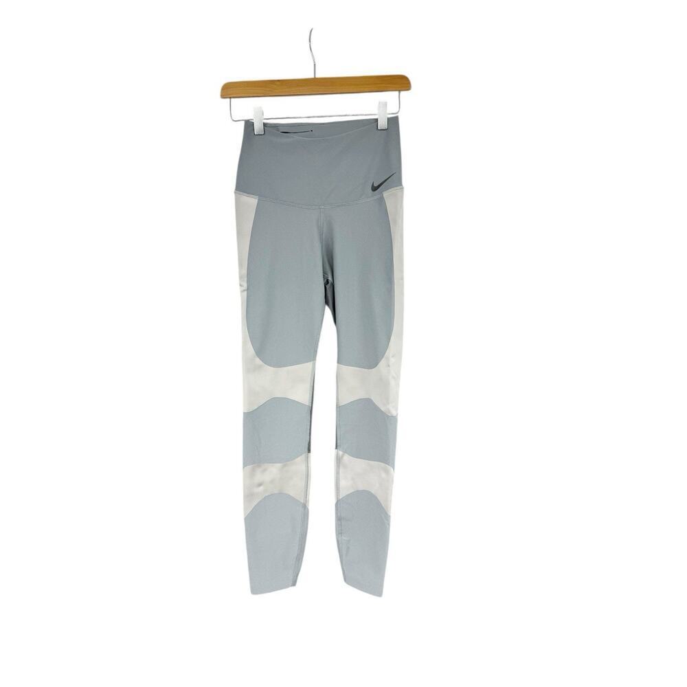 Nike Power Legend 28" Training Tights Grey Colorblock- Size Small